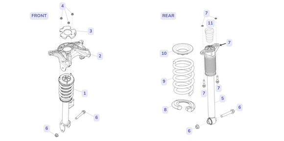 Coils and shock absorbers