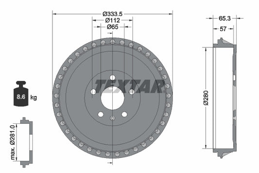 Brake drums, pair - Smoothbev